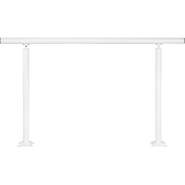 Succebuy Set Di Ringhiere Per Scale 5 Ft, Corrimano In Alluminio Bianco Regolabile Per 0-5 Gradini, Per Interni Ed Esterni, Supporto Per Anziani-image