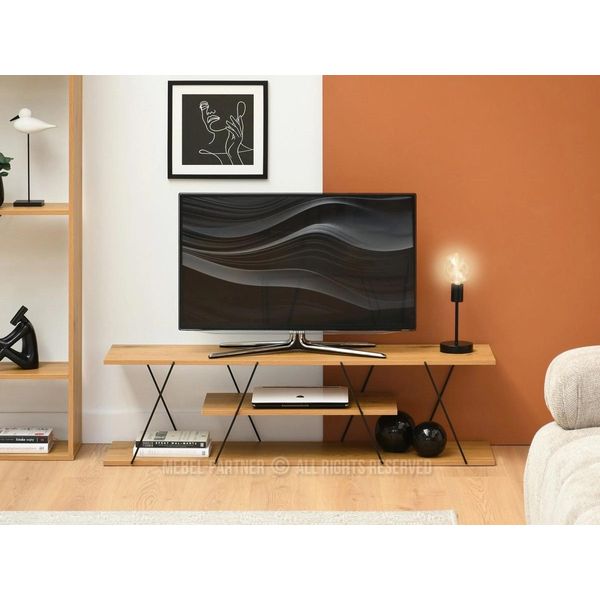 Mobile Porta Tv Di Design Matteo - Rovere / Nero-image