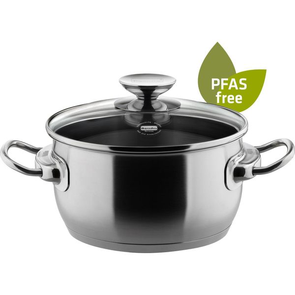 Casseruola Con Coperchio In Vetro Da 16, 20 O 24 Cm, Acciaio Inox, Lucido - Injoy® Senza Pfas-image