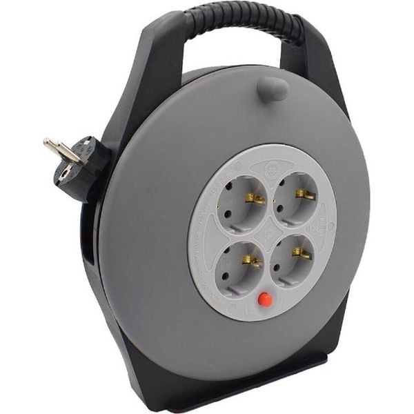 Avvolgicavo Da Esterno B-Tech 10M - Robusto Avvolgicavo Con Spina Schuko E Protezione Termica-image