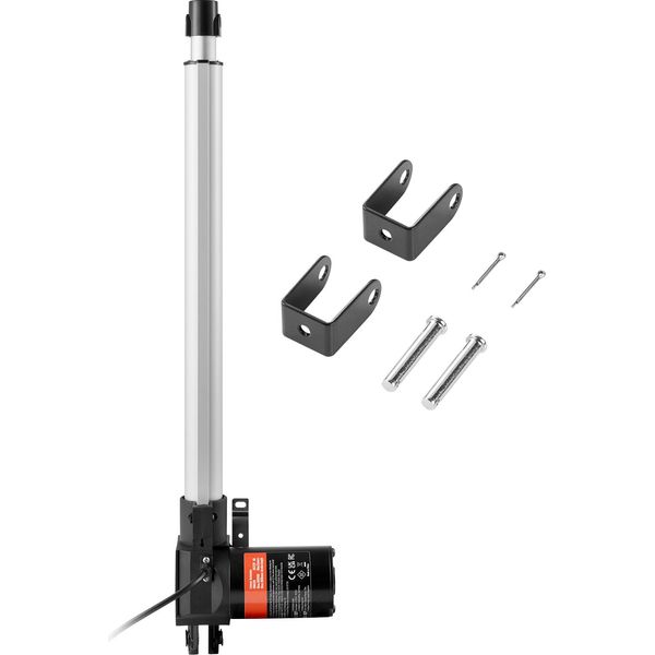 Succebuy Attuatore Lineare Da 12 V, 16 Pollici, Per Impieghi Gravosi, 1320 Lbs/6000 N, Movimento 0,19"/S, Con Staffa Di Montaggio E Protezione IP44 Per Porte Elettriche E Macchine"-image