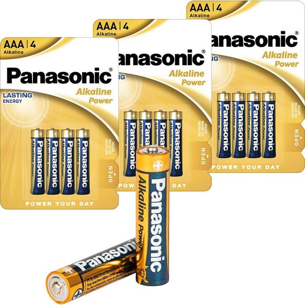 Panasonic Alkaline Power Aaa R03 12 Batterie A Lunga Durata E A Prova Di Perdite-image