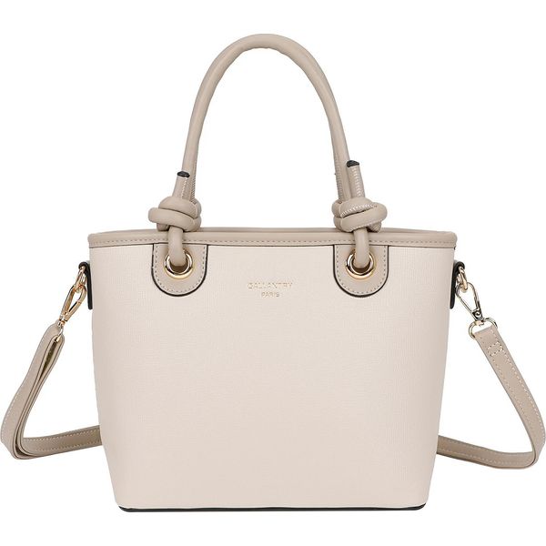 Gallantry, Elegante Borsa Shopper Da Donna Con Tracolla, Giallo-Grigio-image