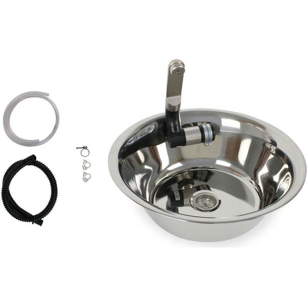 Lavello In Acciaio Inox Lavello Da Campeggio Integrato 32 Cm Camper Bulli Van T5-image
