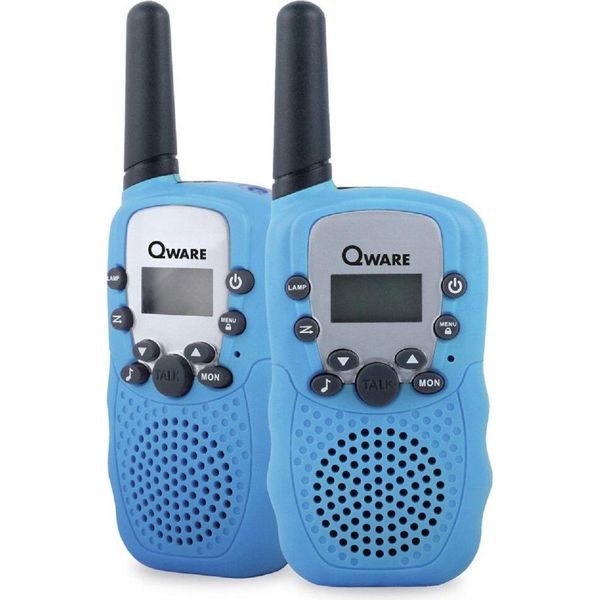 Set Walkie-Talkie Qware - 3 Km Di Portata, 10 Canali E Torcia Blu-image