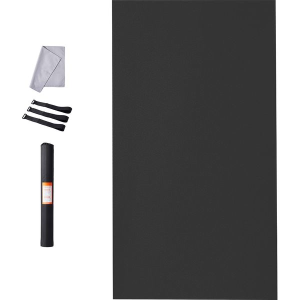 Succebuy 10X6Ft Tappetino Yoga Antiscivolo Ad Alta Densità, Tappetino Per Esercizi Premium Per Uomini E Donne, Pilates E Allenamento A Terra, Tappetino Fitness Con Borsa E Tracolla, Pvc, Nero-image