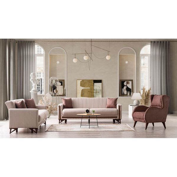 Confortevole Set Di Divani 3+3+1 Posti - Design Elegante Per Il Massimo Comfort-image