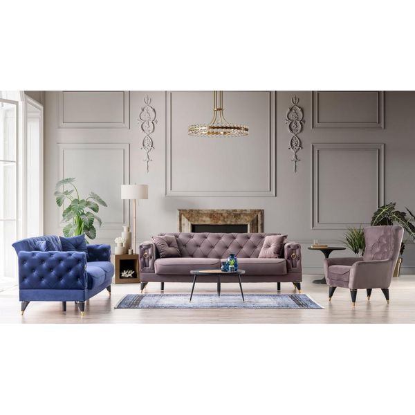 Set Di Divani 3+3+1 Posti Comfort Elegante Set Imbottito Set Di Divani-image