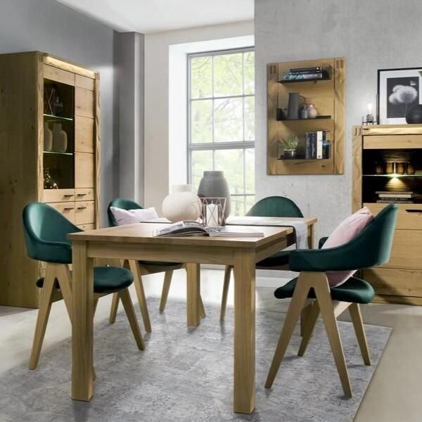 Sala Da Pranzo Set Moderno Tavolo Da Pranzo + 4X Sedie Arredamento Di Lusso Di Design-image