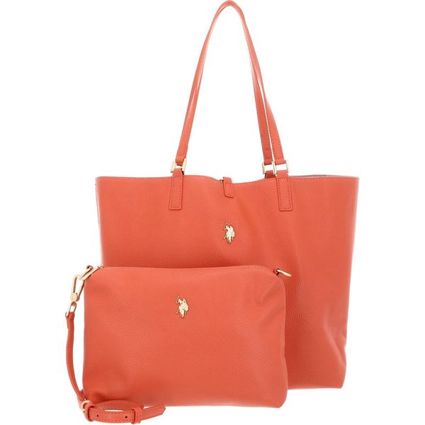 U.S. Polo Assn. Borsa Shopper Borsa A Tracolla Rogersville Shopping Bag Coral / Chain Sea Corallo Avorio-image