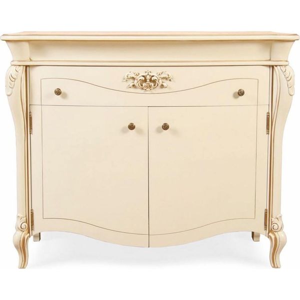 Casa Padrino Cassettiera Barocca Crema 108 X 52 X H. 121 Cm - Mobili Barocchi-image
