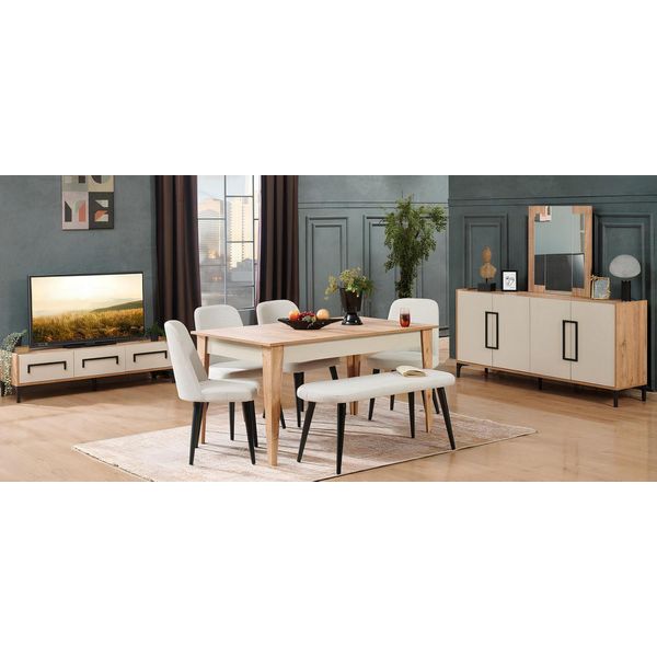 Tavolo Da Pranzo Sedie Sgabelli Set Per La Sala Da Pranzo Combinazione Per La Sala Da Pranzo Tavolo Sedie Tavolo-image