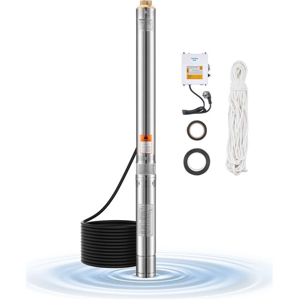 750W Profondo Pozzo Pompa Sommergibile In Acciaio Inox Pompa Acqua 210Ft 65L/Min-image