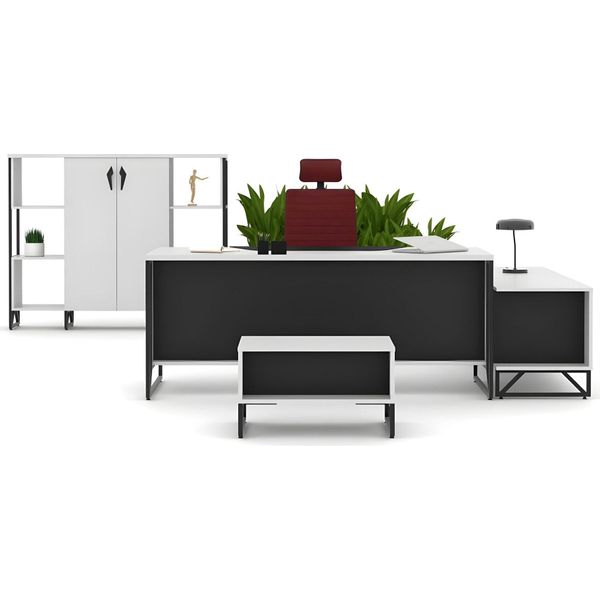 Set Da Studio Scrivania Armadio Da Ufficio Credenza Tavolino Da Caffè Mobili Da Ufficio-image