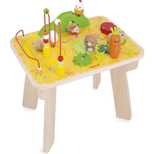 Fattoria Janod - Tavolo Di Attività In Legno Per Bambini E Abilità Motorie-image