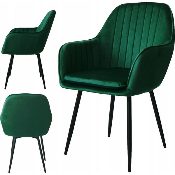 Ekspand | Sedia Queen - 85 Cm - Verde - Design Moderno - Velluto E Comfort Di Alta Qualità-image
