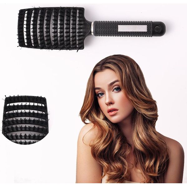 Inf Spazzola Ventilata Per Massaggio Styling Per Tutti I Tipi Di Capelli Nero-image