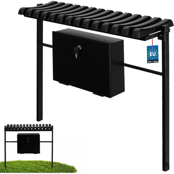 Kotarbau® Panca Da Cimitero Con Cassetta Per Interrare Pieghevole 75 Cm Panca Da Giardino Resistente Alle Intemperie In Metallo E Plastica Panca Da Esterno Panca Da Parco Resistente Alle Intemperie Per Cimitero E Giardino Panca Da Esterno-image