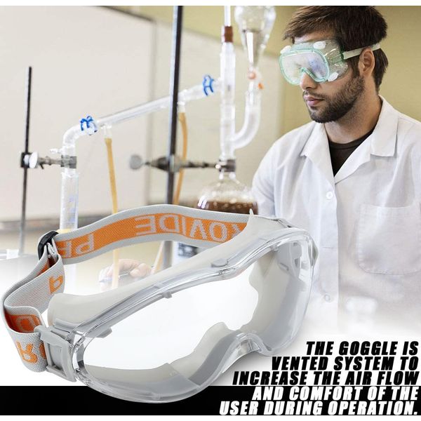Occhiali Di Sicurezza Protezione Degli Occhi Contro I Raggi Uv Anti Shock Lavoro Occhiali Protettivi (Grigio)-image