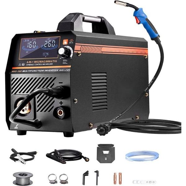 Saldatrice Mig 160A 4-In-1 - Saldatrice Tig A Gas/Mig/Mma/Lift Per Applicazioni Professionali-image