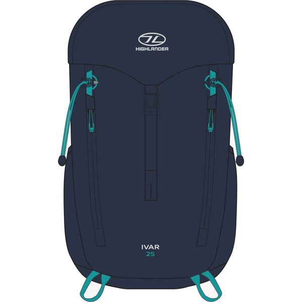 Zaino Highlander Ivar Navy Blue Da Donna 25 Litri - Blu-image