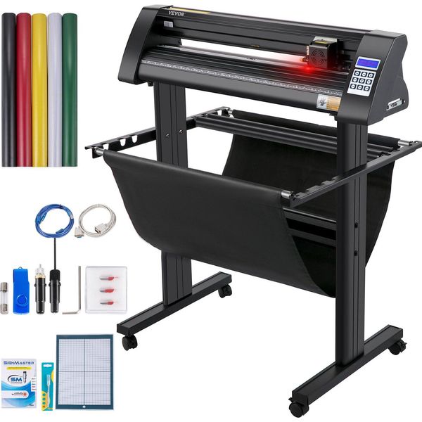 Plotter Da Taglio Per Vinile Max. Alimentazione Carta 720 Mm, Forza Di Taglio Plotter Vinile 500 G, Plotter Da Taglio Con Occhio Ottico, Software Signmaster, Motore Passo-Passo, Plotter Semiautomatico Con Supporto-image