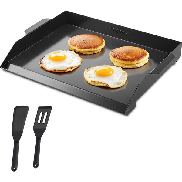 Vevor Padella Per Grigliare Acciaio Al Carbonio, Padella Rettangolare Universale (502 X 370 Mm) Per Grigliate Teppanyaki, Fornello Domestico Portatile Con Maniglia-image