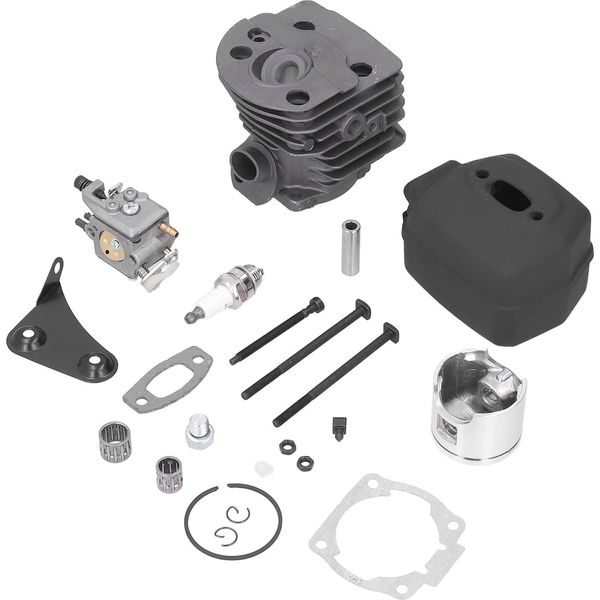 Pistone Cilindro 46 Mm Carburatore - Candela - Set Guarnizioni Di Ricambio Per Motoseghe Husqvarna 55 51-image
