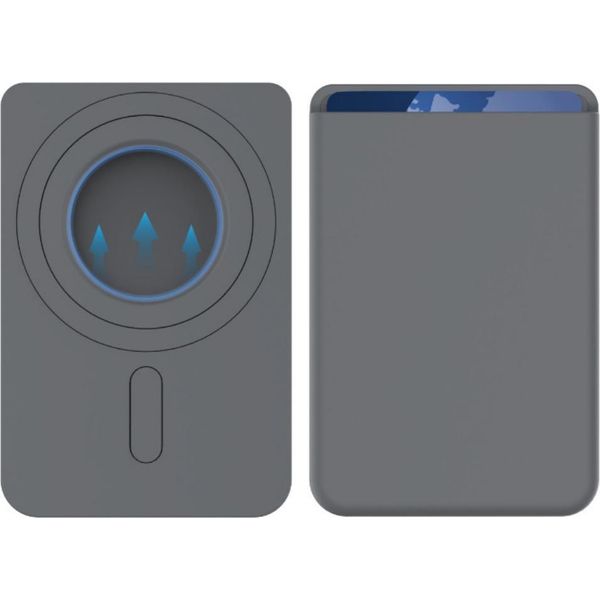 Inf Elegante Porta Carte Magnetico Per Apple Iphone Grigio-image
