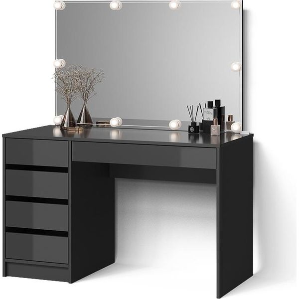 Livinity Tavolo Da Toeletta Imola, 120 Cm Con Illuminazione A Led, Antracite-image