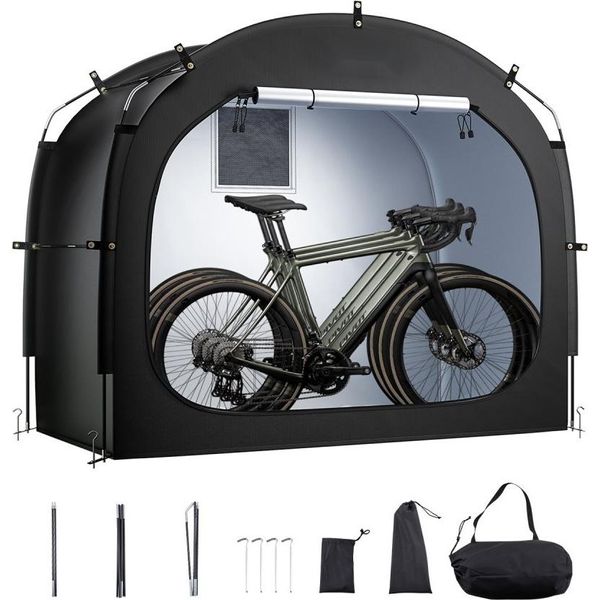 Tenda Per 3-4 Biciclette - Garage Per Biciclette 203X122X169Cm - Capannone Per Biciclette Da Esterno-image
