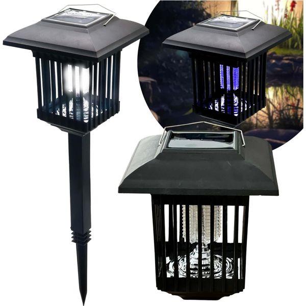 Lampada Solare Da Giardino 2In1 Solare Insetticida Led Lanterna Luce Zanzara Per Esterni, Cortili, Giardini, Prato Blixtar-image