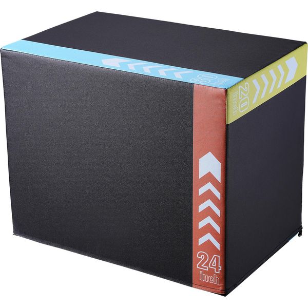 Succebuy Box Per Salti Pliometrici 3 In 1, Box Pliometrico In Cotone Da 30/24/20 Pollici, Piattaforma Per Allenamento Fitness E Agilità, Box Step-Up Antiscivolo Per L'allenamento Fitness In Palestra A Casa-image