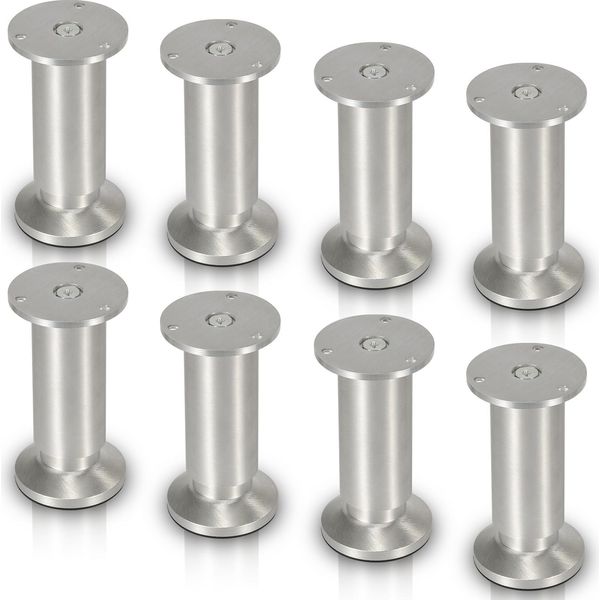 Aopunly Set Di 8 Gambe Per Mobili Set Di Gambe Per Tavoli Gambe Per Divani Gambe Per Letti Gambe Per Divani Gambe Per Armadi Gambe Per Mobili Alluminio 4X180Mm-image