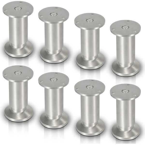 Aopunly Set Di 8 Gambe Per Mobili Set Di Gambe Per Tavoli Gambe Per Divani Gambe Per Letti Gambe Per Divani Gambe Per Armadi Gambe Per Mobili Alluminio 4X150Mm-image