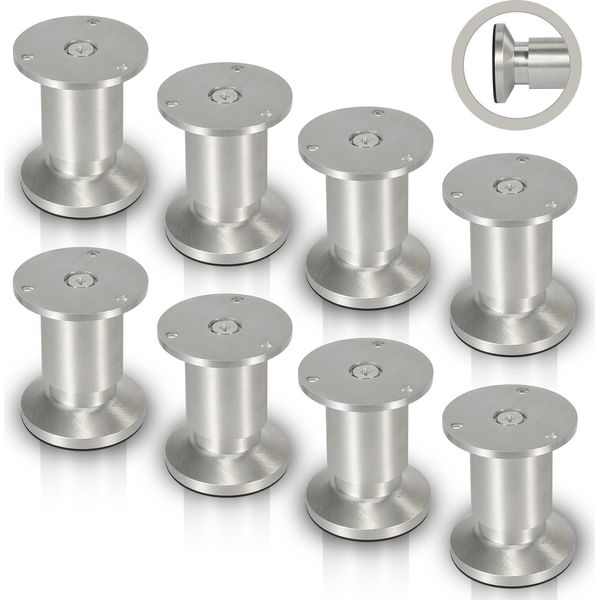 Aopunly Set Di 8 Gambe Per Mobili Set Di Gambe Per Tavoli Gambe Per Divani Gambe Per Mobili Supporti Per Divani Gambe Per Armadi Gambe Per Mobili Alluminio 4X100Mm-image