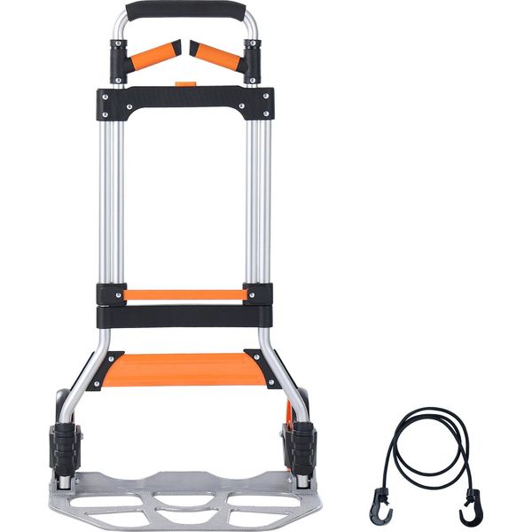 Succebuy Carrello Portasacchi, Pieghevole, Portata 138 Kg, Carrello Portatile In Alluminio, Carrello Trasformabile Con Manico Telescopico, Ruote In Pp+Tpr Per Traslochi, Stoccaggio-image