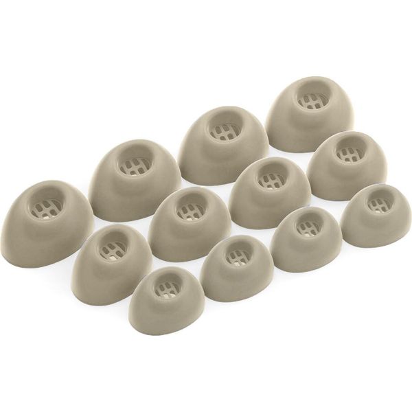 Okuli 12 X Gommini Auricolari In Silicone Ricambio Per Jabra Elite 10 Auricolari Cuffie In Bianco-image