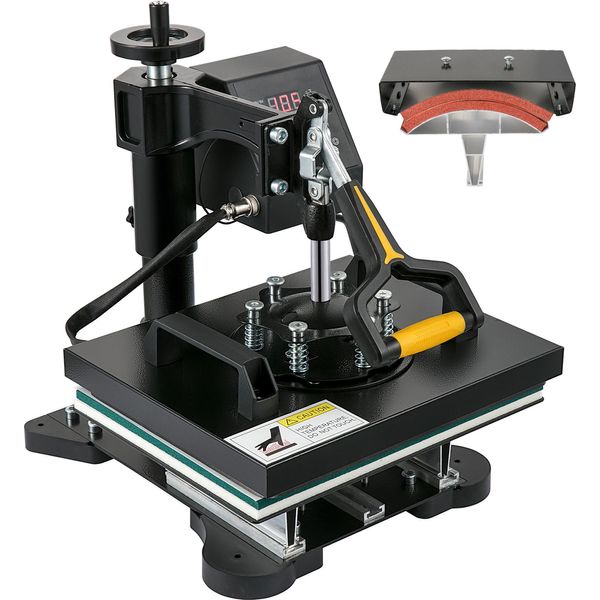 Succebuy Pressa Termica, 10 X 12 Pollici, Stampante A Sublimazione A Conchiglia 2 In 1 Con Rivestimento In Teflon, Controllo Digitale Del Calore, Pressa Elettrica Per Magliette, Cappelli, Cappellini-image