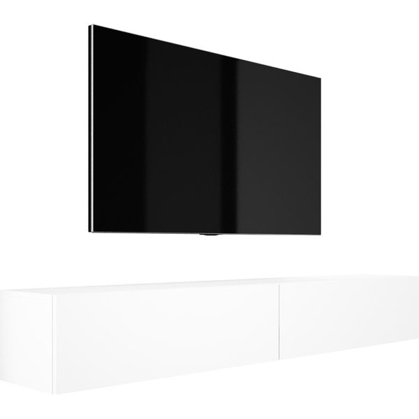 Cabinet Tv: Bianco Opaco, (2 X 100 Cm) X 34 X 32 Cm-image
