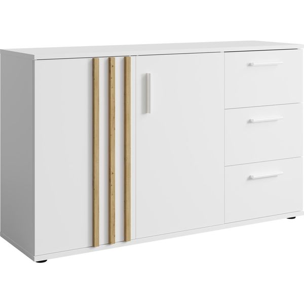 Cassettiera Combinata Vanadilo 3 - Rovere Artigianale / Bianco-image