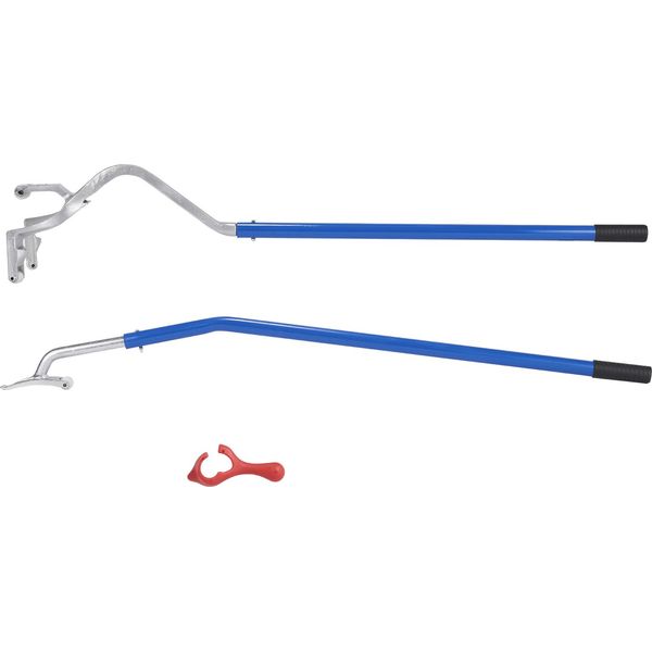 Succebuy Attrezzo Per Il Montaggio E Lo Smontaggio Dei Pneumatici, Smontagomme Manuale Da 571-622 Mm In Acciaio Con Supporto Tallone Aggiuntivo, Stallonatore Per Autocarri Tubeless, Attrezzo Per Il Cambio Pneumatici In 3 Pezzi, Arancione-image