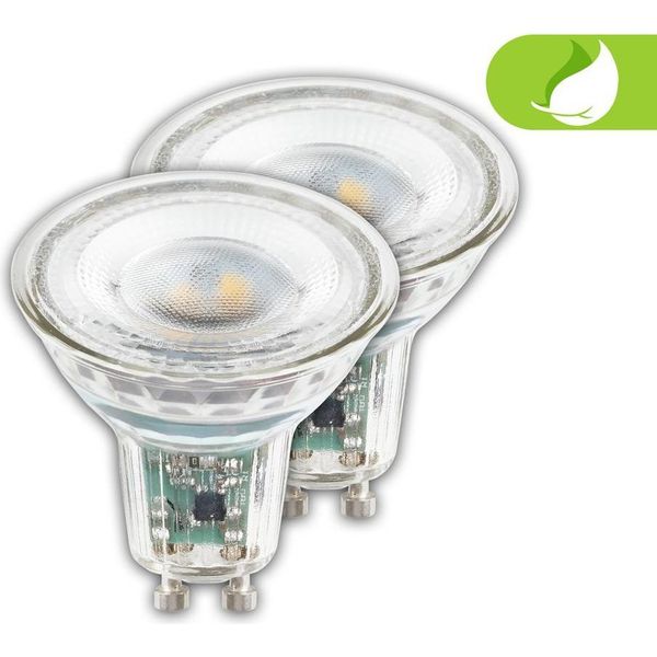 2 X Lampadina Led GU10 Eek A Lampada 4,7W Vetro 850Im Bianco Caldo Classe Di Efficienza A-image