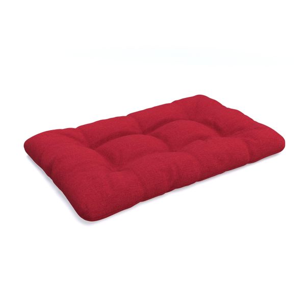 Pokar Cuscino Per Pallet Con Bella Trapuntatura Cuscino Per Divano In Pallet, Dimensioni: Cuscino Di Seduta 120 X 80, Colore: Rosso-image
