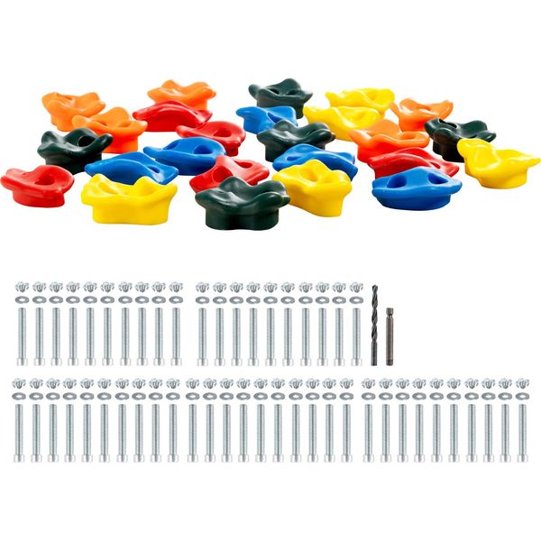 Succebuy 25 Prese Per Arrampicata, Rocce Per Arrampicata Di Varie Dimensioni E Colori, Accessori Per Il Montaggio, Prese Per Pareti Di Arrampicata Per Parchi Giochi Interni Ed Esterni, Per Bambini E Adulti-image