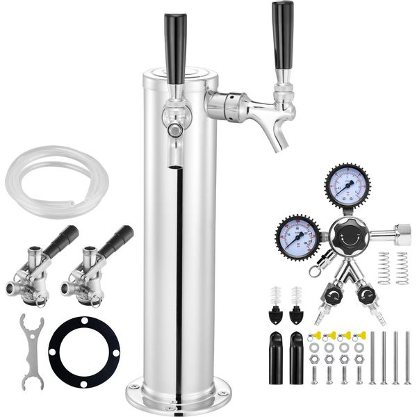 Kit Torre Di Birra Succebuy Con Due Rubinetti - Potenziate Il Vostro Bar Di Casa. Questo Kit Succebuy è Il Sogno Degli Amanti Della Birra. La Torre Per La Birra Con Due Rubinetti In Acciaio Inox 304 Offre-image