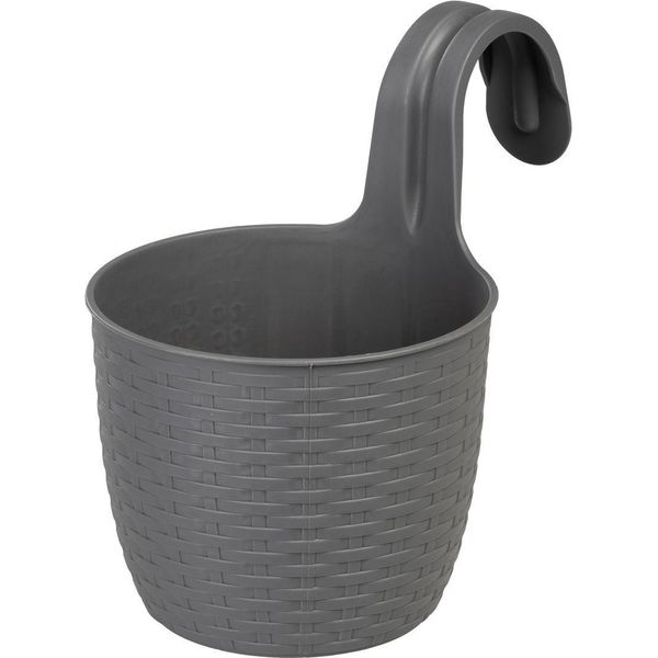 Vaso Da Fiori Sospeso Strend Pro, Pp, 26X18X24,5 Cm, Colore Grigio-image