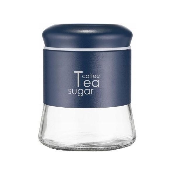 Kadax Contenitore Per Caffè, Tè, Zucchero, 750 Ml, Vetro Con Coperchio, Cucina, Blu Navy-image