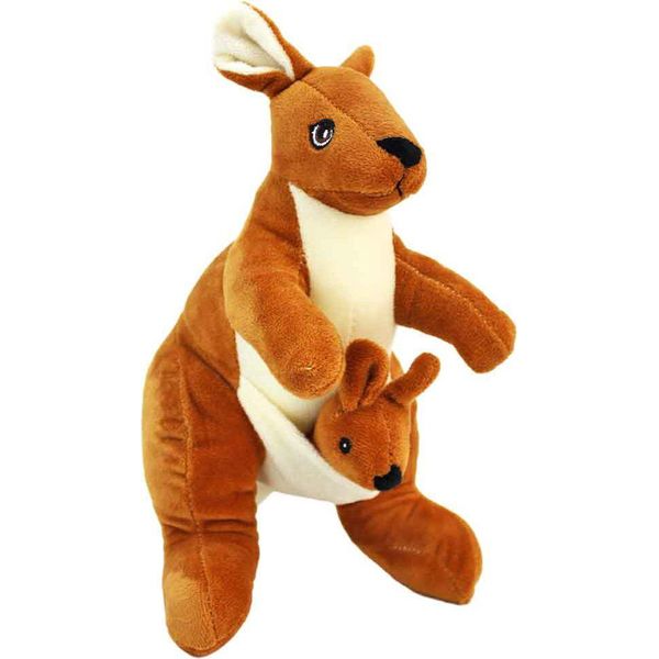 Canguro Di Peluche Con Bambino - Circa 23 Cm-image