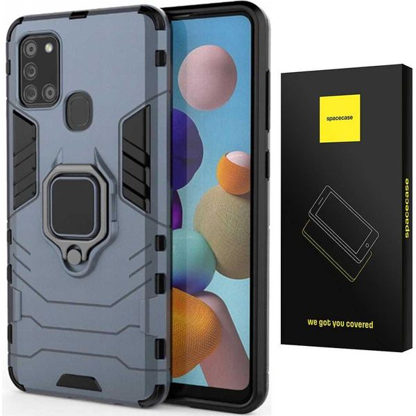 Custodia Spacecase X-Ring Per Galaxy A21S Blu-image